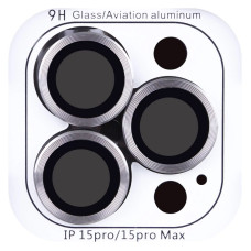 Защитное стекло Metal Classic на камеру iPhone 15 Pro/15 Pro Max (Серый / Titanium Gray)