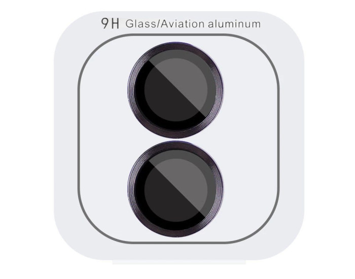 Защитное стекло Metal Classic на камеру iPhone 16 /16 Plus (Черный / Black)