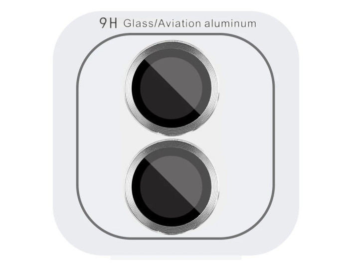 Защитное стекло Metal Classic на камеру iPhone 16 /16 Plus (Серебряный / Silver)