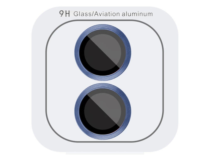 Защитное стекло Metal Classic на камеру iPhone 16 /16 Plus (Синий / Ultramarine)