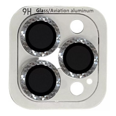 Защитное стекло Metal Shine на камеру iPhone 13 Pro/13 Pro Max (Серебряный / Silver)
