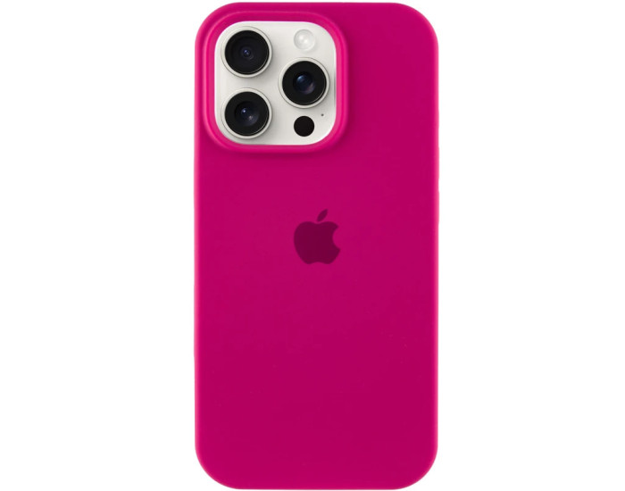 Чехол-силикон оригинал Full Soft Matte iPhone 15 Plus, малиновый