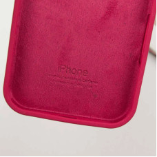 Чехол-силикон оригинал Full Soft Matte iPhone 15 Plus, малиновый
