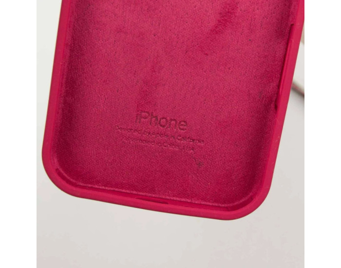 Чехол-силикон оригинал Full Soft Matte iPhone 15 Plus, малиновый