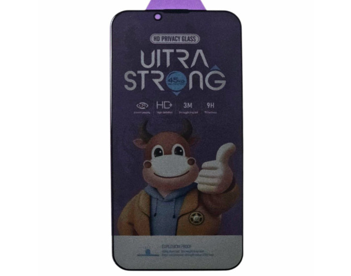 Защитное стекло Privacy Ultra Strong iPhone 13 /13 Pro /14 /16e, черное