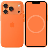 Чехол-силикон оригинал Full Soft Matte with MagSafe and Animation iPhone 17 Pro Max, Orange