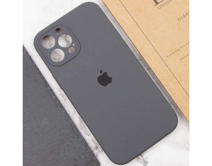 Чехол-силикон оригинал Full Camera Soft Matte iPhone 12 Pro Max, Dark grey