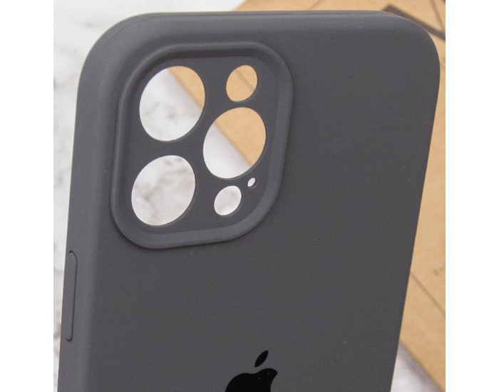 Чехол-силикон оригинал Full Camera Soft Matte iPhone 12 Pro Max, Dark grey