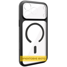 Чехол-силикон GETMAN Moon Clear with MagSafe для Apple iPhone 15 Pro, черный