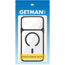 Чехол-силикон GETMAN Moon Clear with MagSafe для Apple iPhone 15 Pro, черный