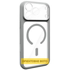 Чехол-силикон GETMAN Moon Clear with MagSafe для Apple iPhone 15 Pro, серый