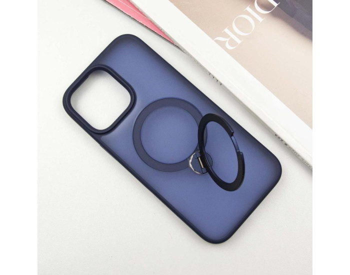 Чохол-силікон Ummi Colorful with MagSafe HQ Ring iPhone 15 Pro (Синій / Dark Blue)