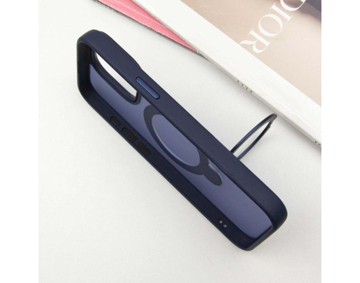 Чохол-силікон Ummi Colorful with MagSafe HQ Ring iPhone 15 Pro (Синій / Dark Blue)