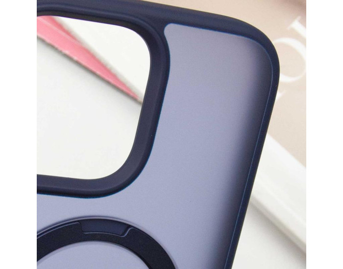 Чохол-силікон Ummi Colorful with MagSafe HQ Ring iPhone 15 Pro (Синій / Dark Blue)