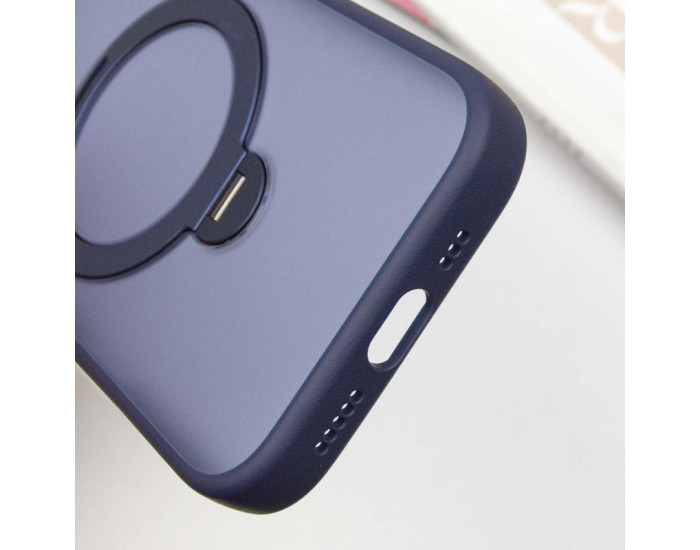 Чохол-силікон Ummi Colorful with MagSafe HQ Ring iPhone 15 Pro (Синій / Dark Blue)