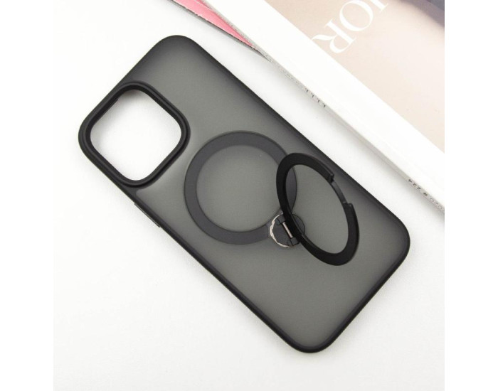 Чохол-силікон Ummi Colorful with MagSafe HQ Ring iPhone 15 Pro (Чорний / Black)