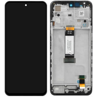 Дисплей з сенсорним екраном (модуль) Xiaomi Redmi 12 /Redmi 12 5G /Redmi 12S /Redmi 12X /Poco M6 Pro 5G, чорний з рамкою, оригінал