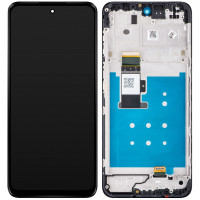 Дисплей з сенсорним екраном (модуль) Motorola XT2331 Moto G13 / XT2333 Moto G23, чорний з рамкою, оригінал