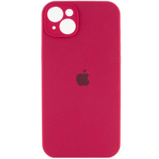 Чехол-силикон оригинал Full Camera Soft Matte iPhone 15 Plus ( Красный / Rose red )