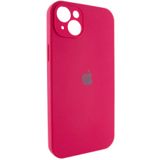 Чехол-силикон оригинал Full Camera Soft Matte iPhone 15 Plus ( Красный / Rose red )