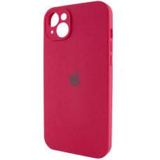 Чехол-силикон оригинал Full Camera Soft Matte iPhone 15 Plus ( Красный / Rose red )