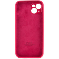 Чехол-силикон оригинал Full Camera Soft Matte iPhone 15 Plus ( Красный / Rose red )