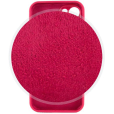 Чехол-силикон оригинал Full Camera Soft Matte iPhone 15 Plus ( Красный / Rose red )