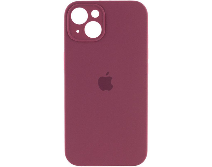 Чехол-силикон оригинал Full Camera Soft Matte iPhone 15 Plus ( Бордовый / Plum )