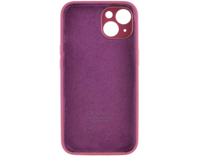 Чехол-силикон оригинал Full Camera Soft Matte iPhone 15 Plus ( Бордовый / Plum )