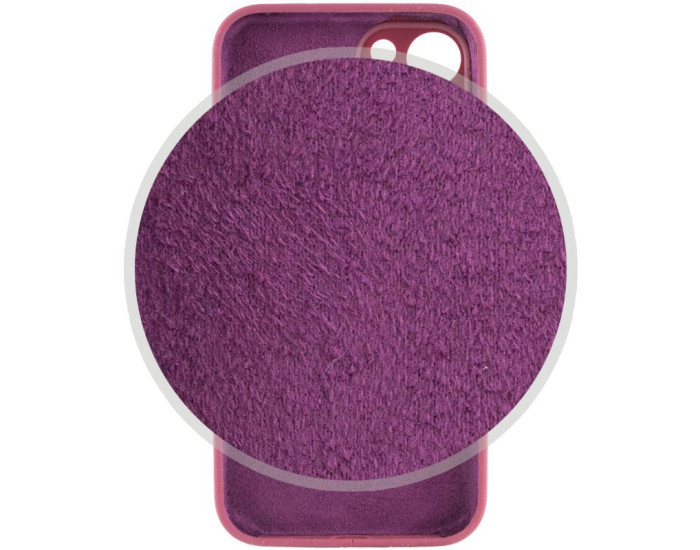 Чехол-силикон оригинал Full Camera Soft Matte iPhone 15 Plus ( Бордовый / Plum )