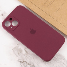 Чехол-силикон оригинал Full Camera Soft Matte iPhone 15 Plus ( Бордовый / Plum )