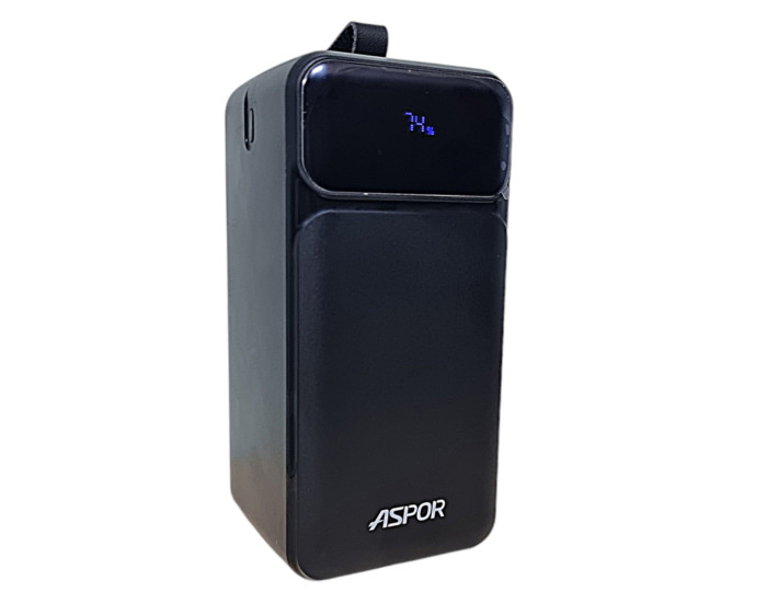 Портативная батарея (Power Bank) Aspor A319 50000mAh Fast Charge (QC+PD 22.5W) черный

