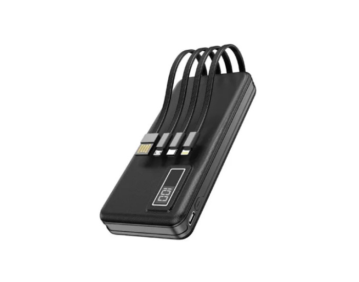 Портативная батарея (Power Bank) AsporA300PD (22.5W/QC 3.0/PD) (cable USB/ Micro/ Lightning/ Type-C) 10000mAh, черный