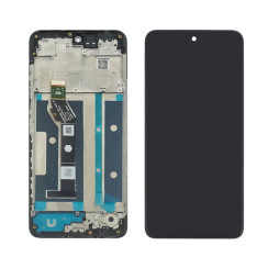 Дисплей с сенсорным экраном (модуль) Motorola XT2523-3 Moto G05 /XT2521-3 Moto G15 /XT2523-6 Moto E15, черный, с рамкой