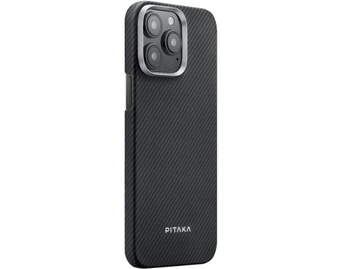 Чехол PC PITAKA with MagSafe для iPhone 15 Pro Max (Black/Grey)