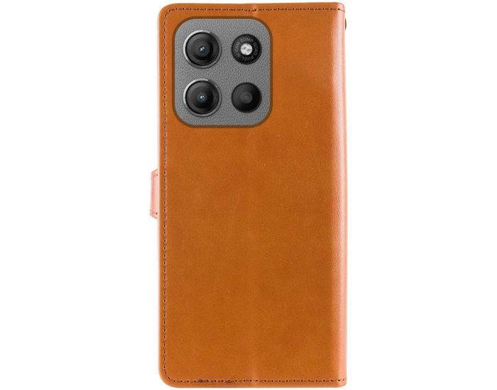 Чохол-книга шкіряний GETMAN Elegant Motorola Moto G15 4G Коричневий