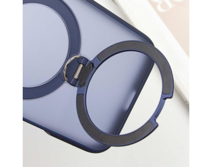 Чохол-силікон Ummi Colorful with MagSafe HQ Ring iPhone 16 Pro Max (Синій / Dark Blue)