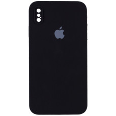 Чехол-силикон оригинал Square Cover Soft Matte Full Camera iPhone XS Max (Черный / Black)