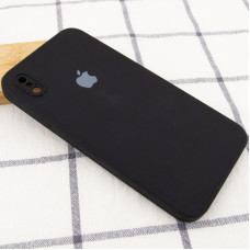 Чехол-силикон оригинал Square Cover Soft Matte Full Camera iPhone XS Max (Черный / Black)