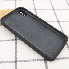 Чехол-силикон оригинал Square Cover Soft Matte Full Camera iPhone XS Max (Темно-серый / Dark Grey)