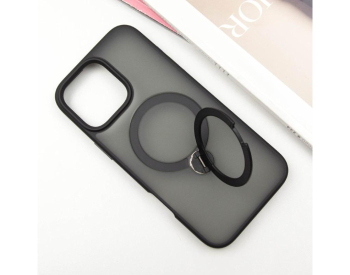 Чохол-силікон Ummi Colorful with MagSafe HQ Ring iPhone 16 Pro Max (Чорний / Black)