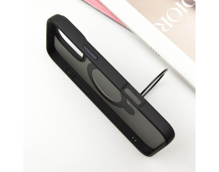 Чохол-силікон Ummi Colorful with MagSafe HQ Ring iPhone 16 Pro Max (Чорний / Black)