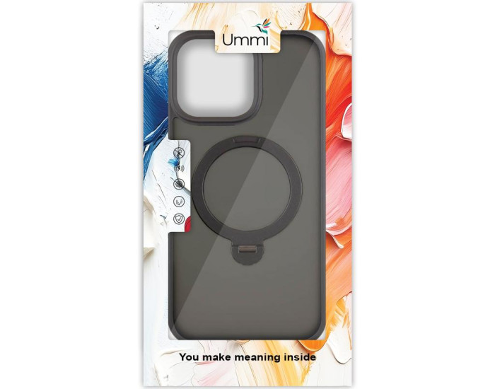 Чохол-силікон Ummi Colorful with MagSafe HQ Ring iPhone 16 Pro Max (Чорний / Black)