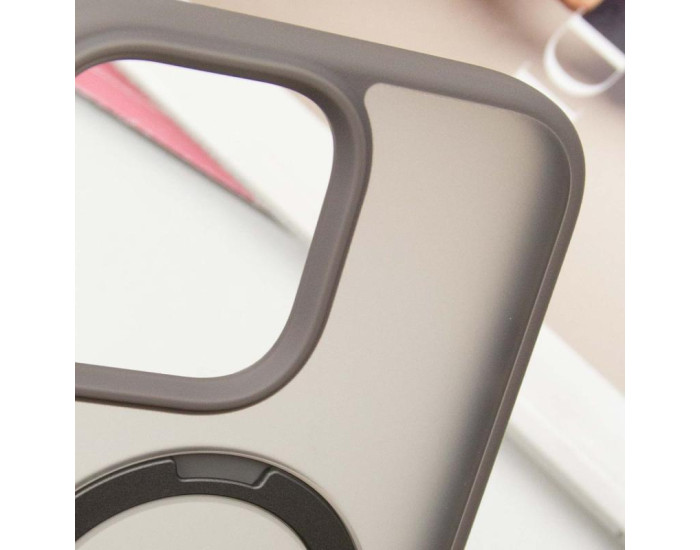 Чохол-силікон Ummi Colorful with MagSafe HQ Ring iPhone 16 Pro max (Сірий / Grey)
