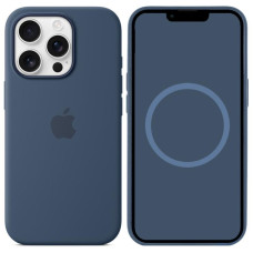 Чехол-силикон оригинал Full Soft Matte with MagSafe and Animation iPhone 16 Pro Max, Denim