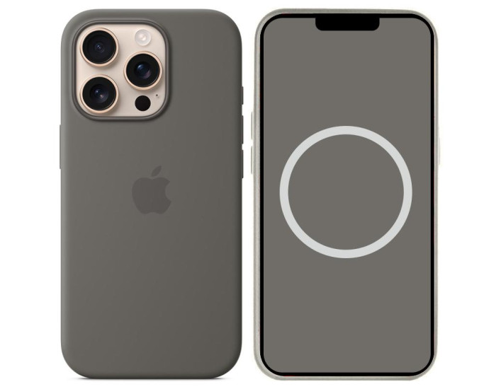 Чехол-силикон оригинал Full Soft Matte with MagSafe and Animation iPhone 16 Pro, Stone gray