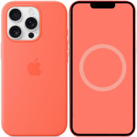 Чехол-силикон оригинал Full Soft Matte with MagSafe and Animation iPhone 16 Pro Max, Tangerine