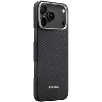 Чехол PC PITAKA with MagSafe iPhone 17 Pro Max, Black/Grey