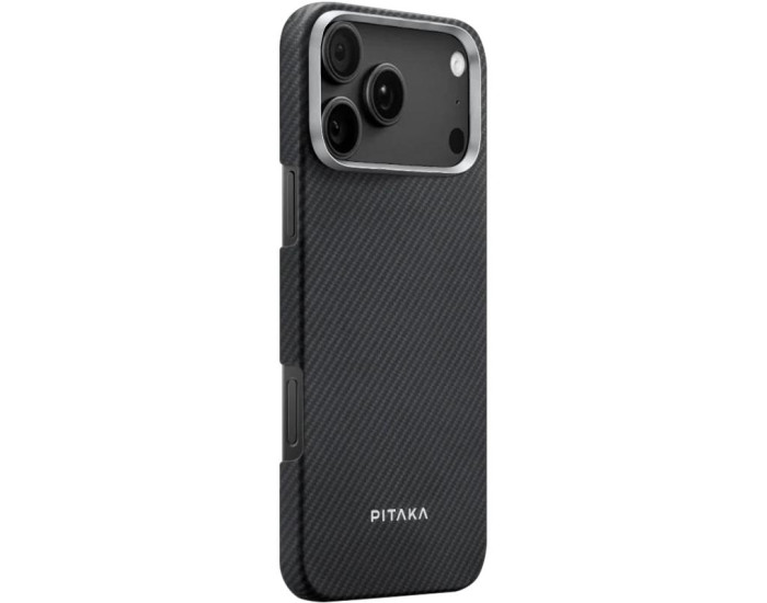 Чехол PC PITAKA with MagSafe iPhone 17 Pro Max, Black/Grey