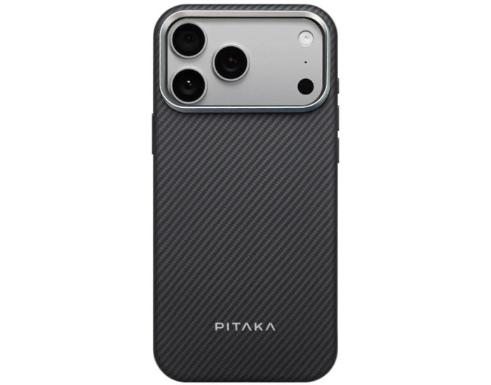 Чехол PC PITAKA with MagSafe iPhone 17 Pro Max, Black/Grey